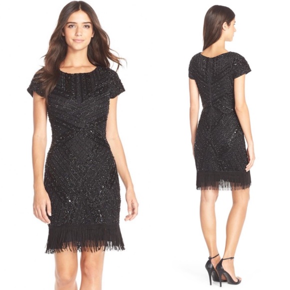 Aidan Mattox beaded fringe dress - Picture 2 of 3